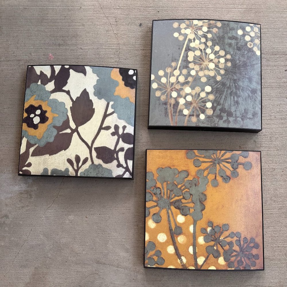 Earth tone Wall Art, set of 3 pieces